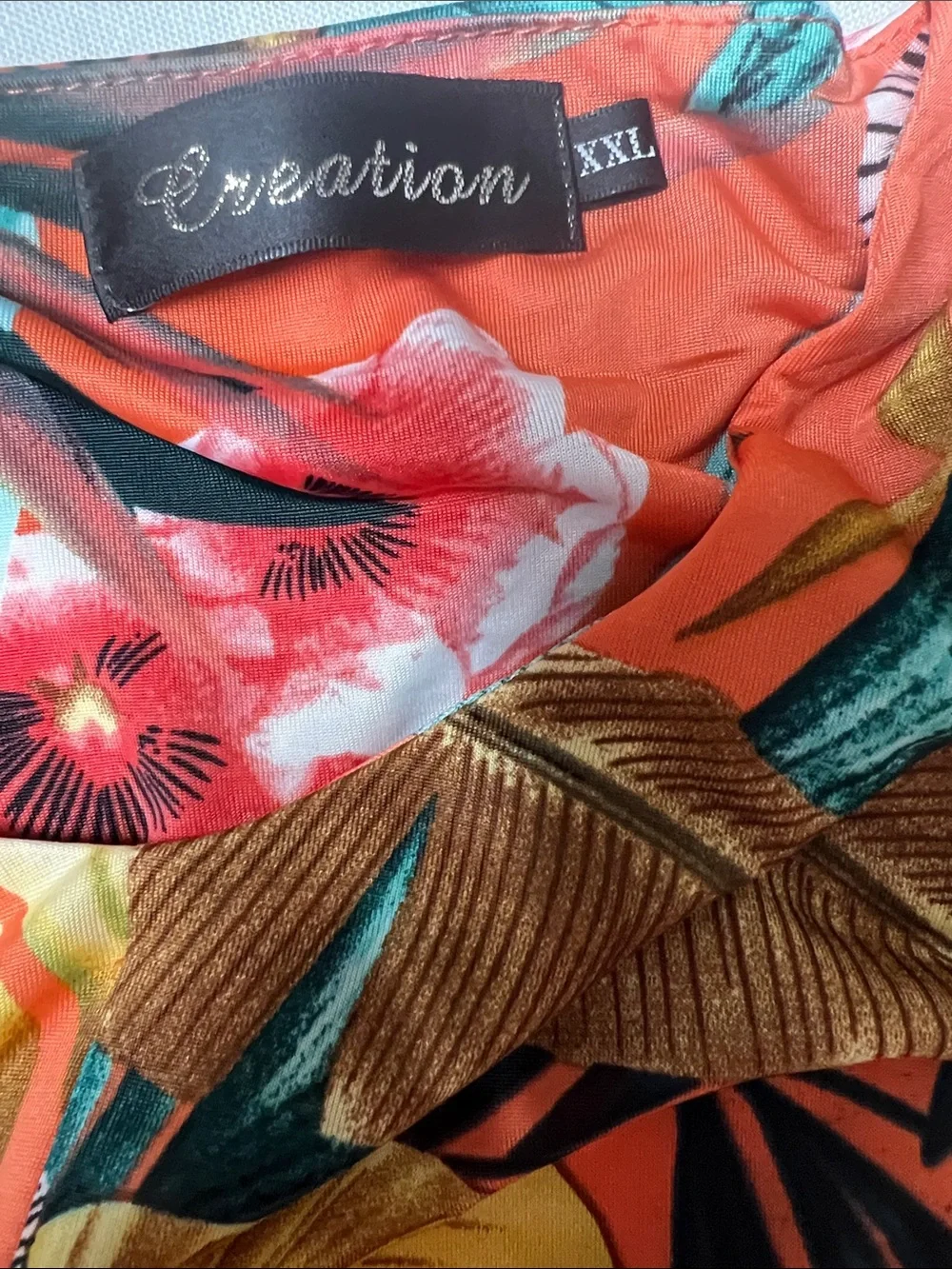 Tropical V-Neck Maxi Dress in Coral Multi - Picture 5 of 5